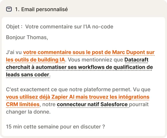 Fini les messages IA qui se ressemblent tous.